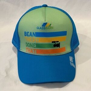 GLASSBARN Bean There Done That Adjustable SnapBack OSFM Trucker Hat IN Soybean